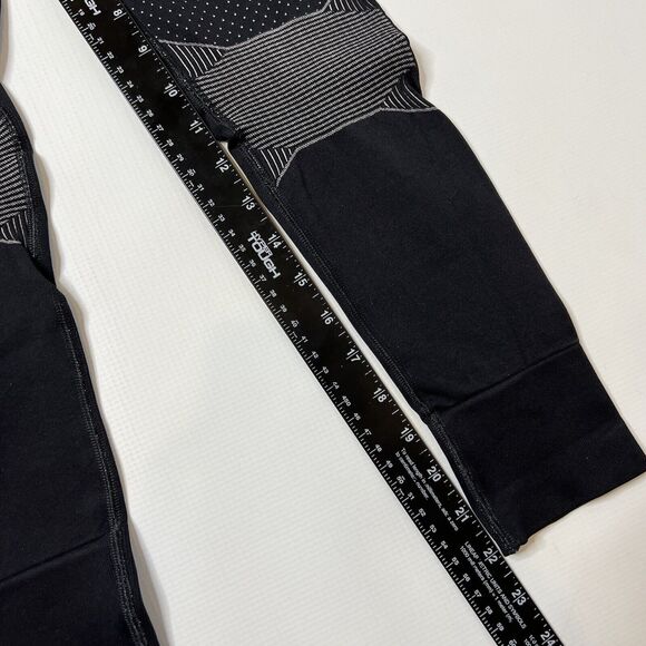 Carbon 38 Black White Leggings Polka Dot And Line Geometric Pattern XS Small - Picture 11 of 12